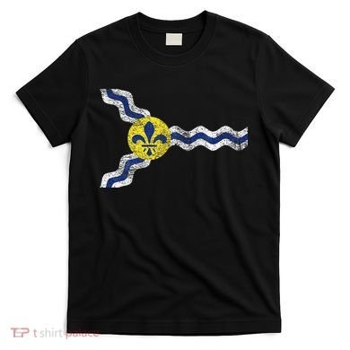 St. Louis Miss Souri Fleur De Lis Flag T-Shirt