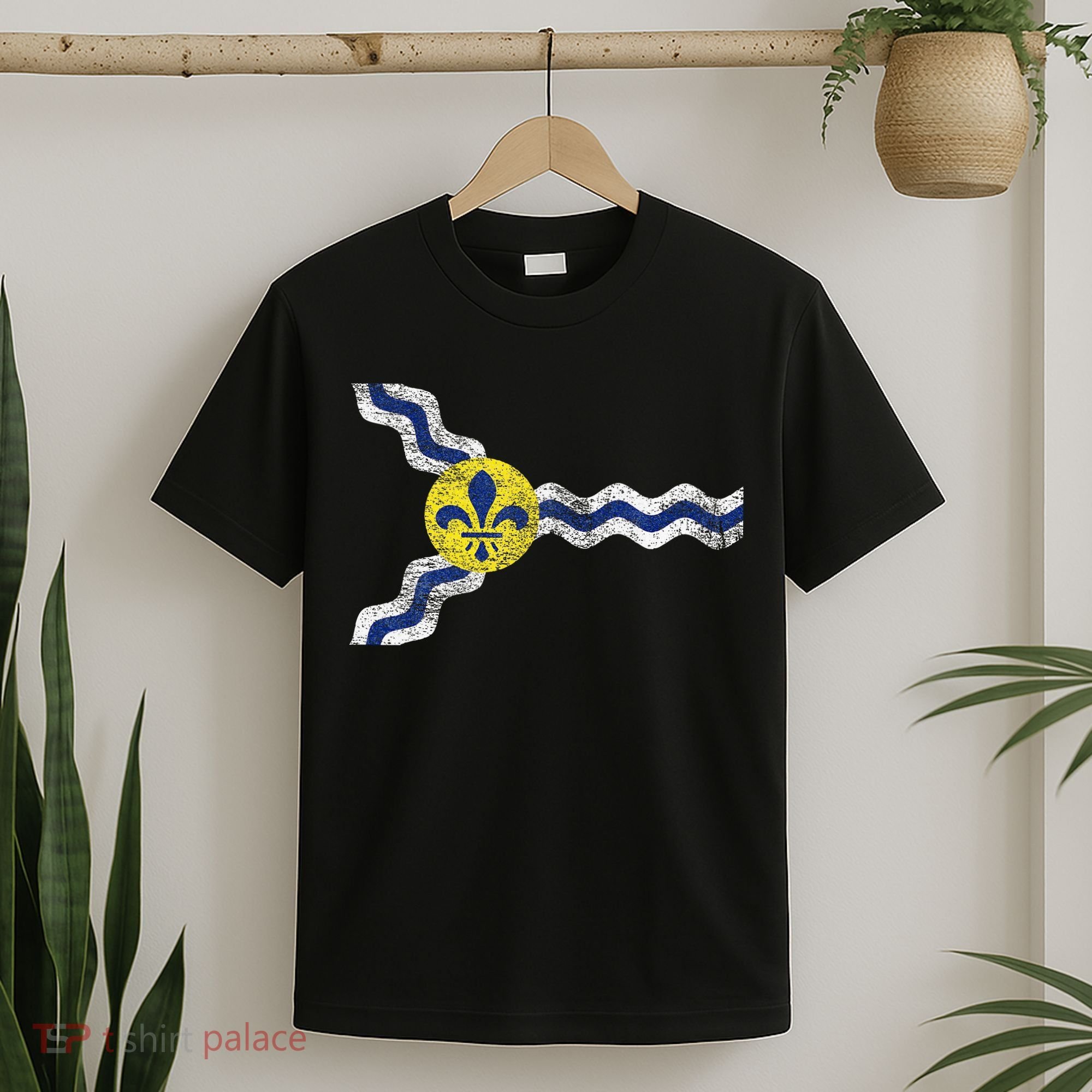 St. Louis Miss Souri Fleur De Lis Flag T-Shirt