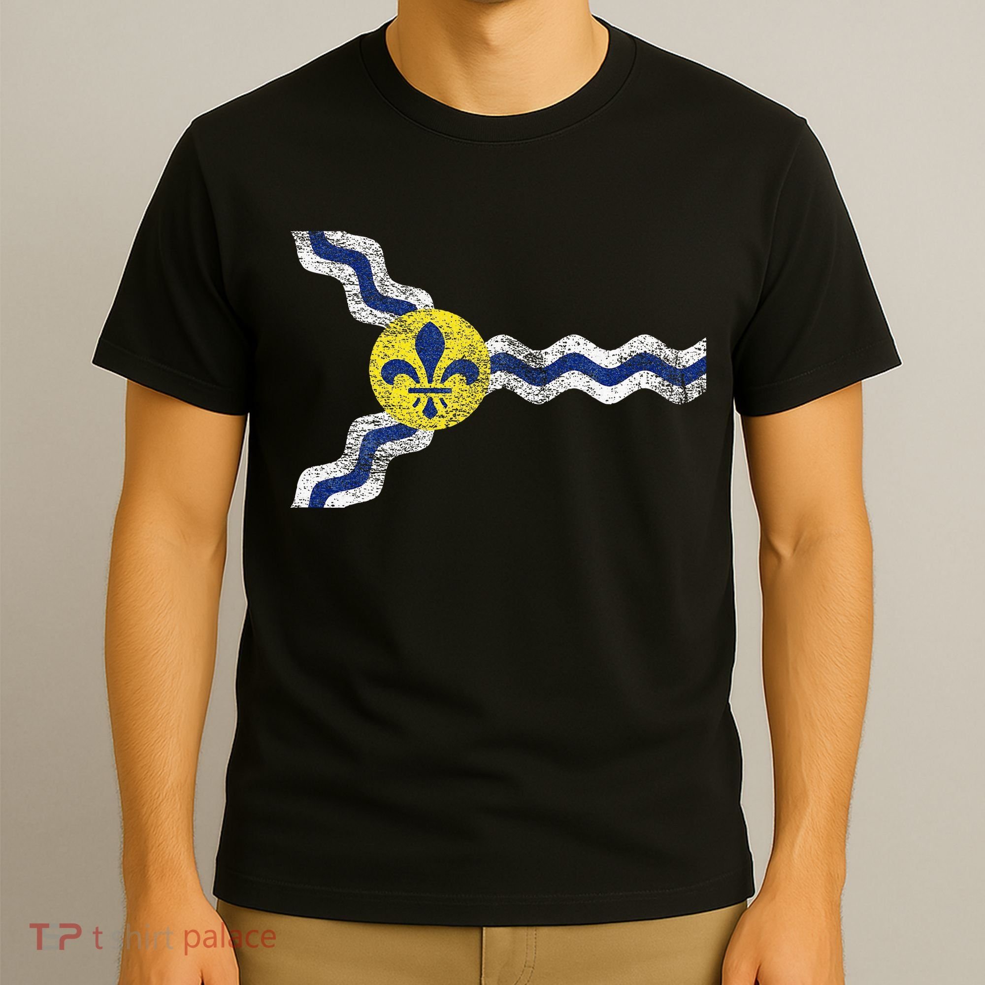 St. Louis Miss Souri Fleur De Lis Flag T-Shirt