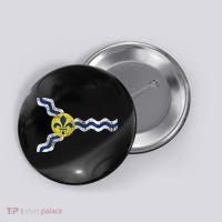 St. Louis Miss Souri Fleur De Lis Flag Button thumb 0