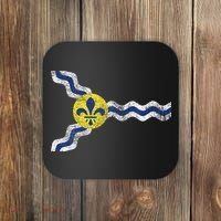 St. Louis Miss Souri Fleur De Lis Flag Coaster thumb 0