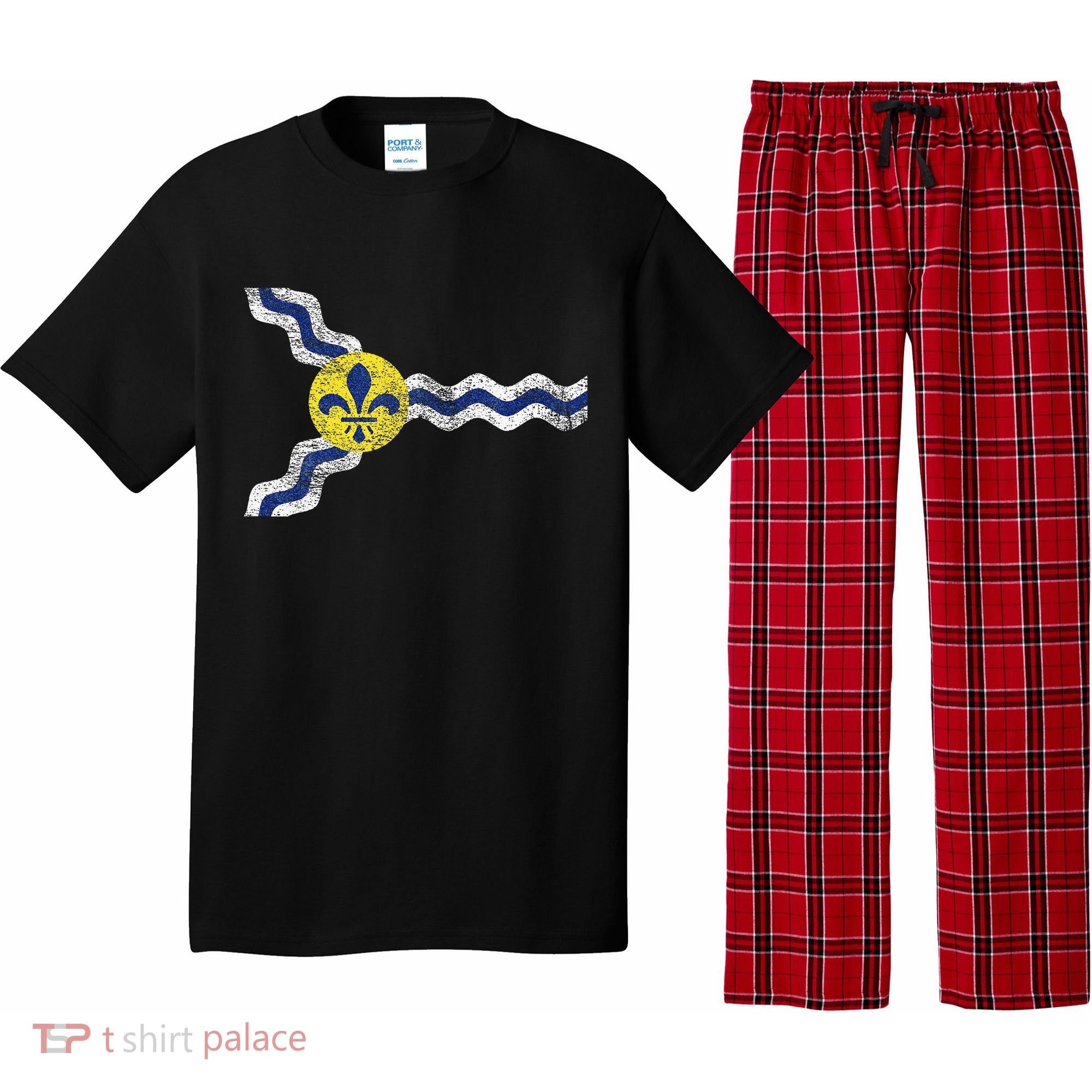 St. Louis Miss Souri Fleur De Lis Flag Pajama Set