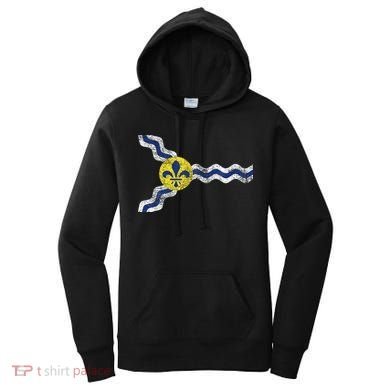 St. Louis Miss Souri Fleur De Lis Flag Women's Hoodie
