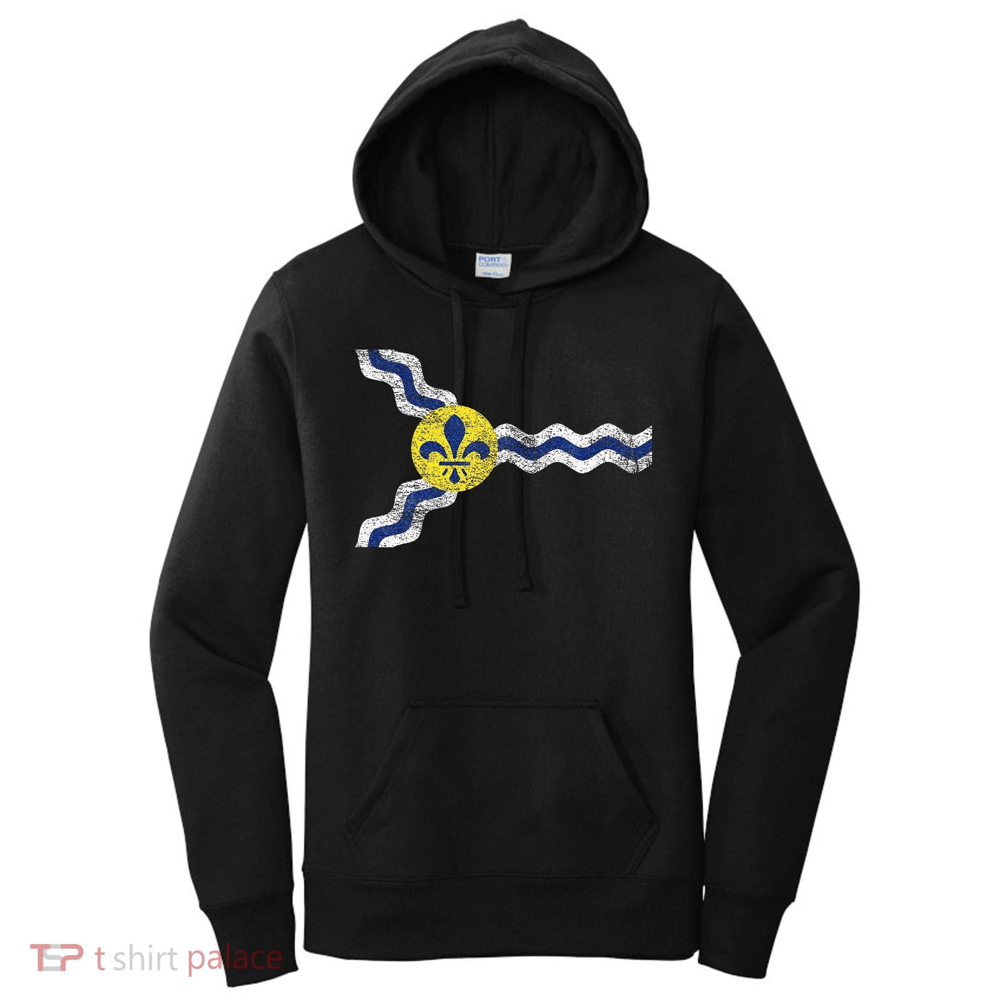 St. Louis Miss Souri Fleur De Lis Flag Women's Hoodie