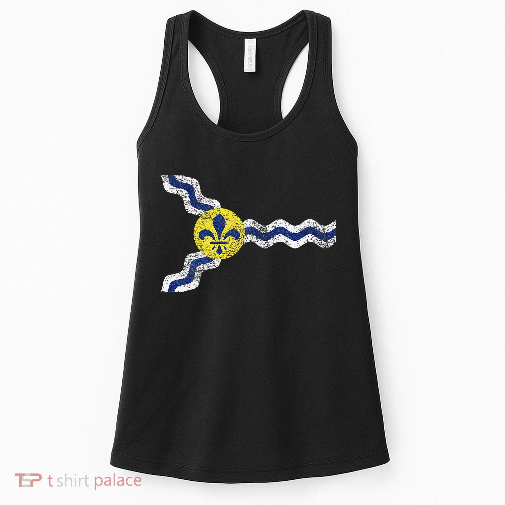 St. Louis Miss Souri Fleur De Lis Flag Women's Tank Top