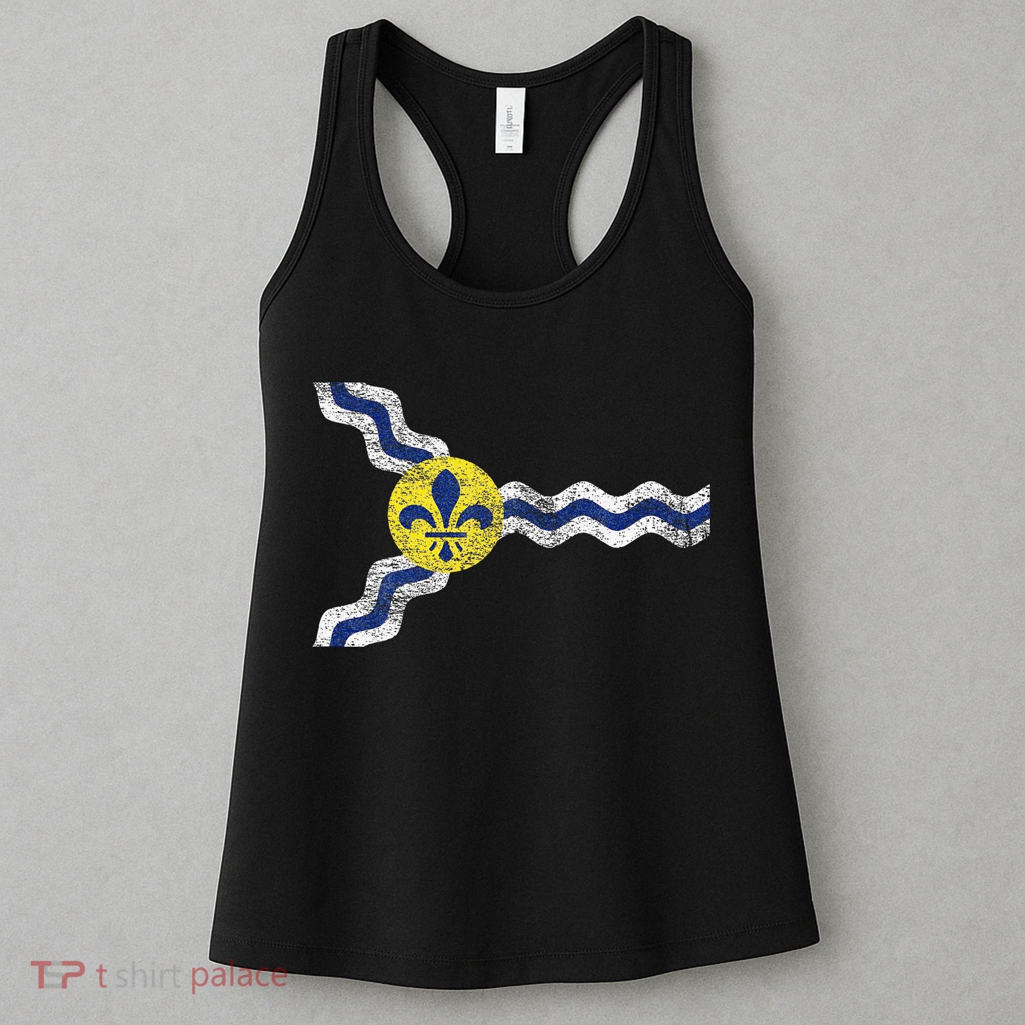 St. Louis Miss Souri Fleur De Lis Flag Women's Tank Top