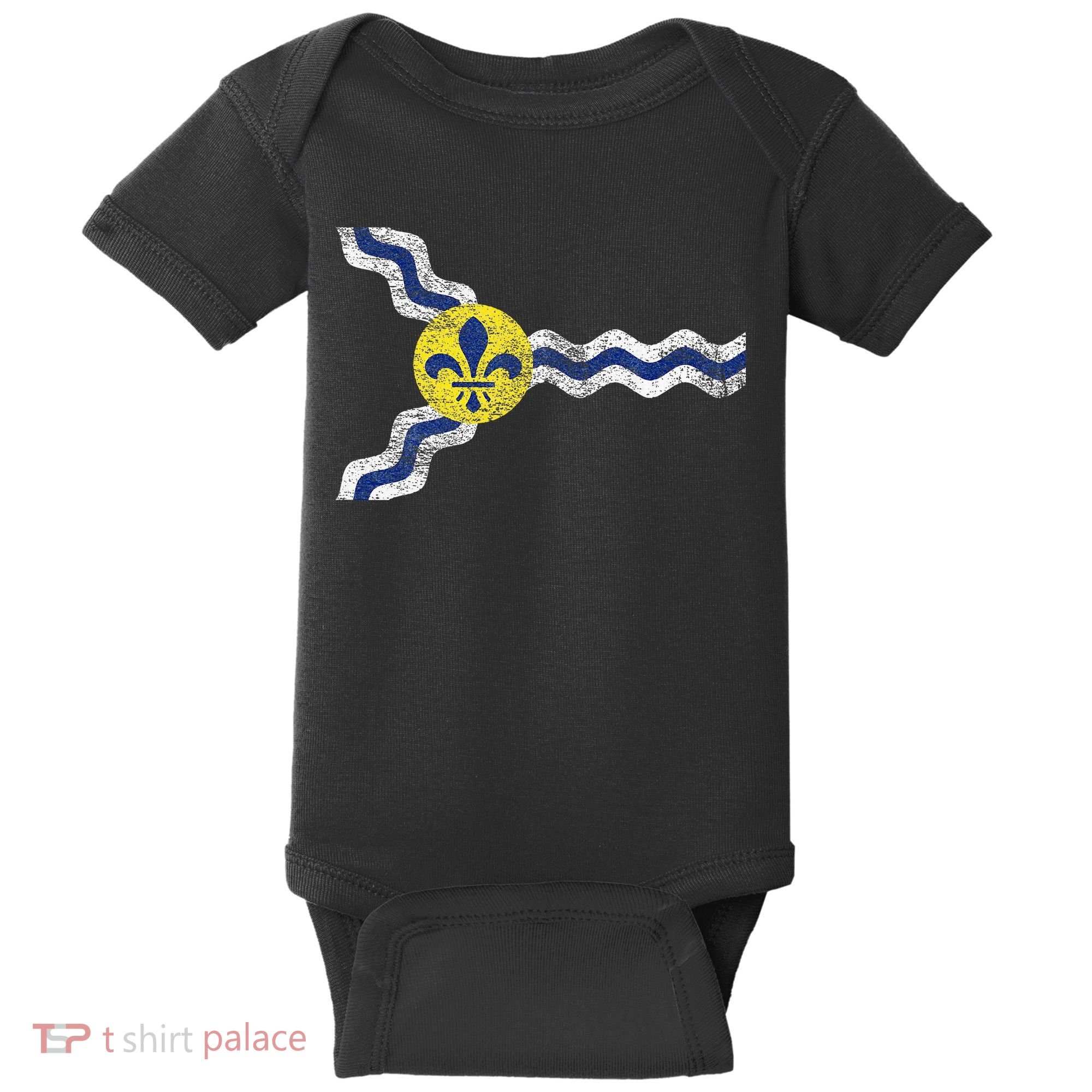 St. Louis Miss Souri Fleur De Lis Flag Baby Bodysuit
