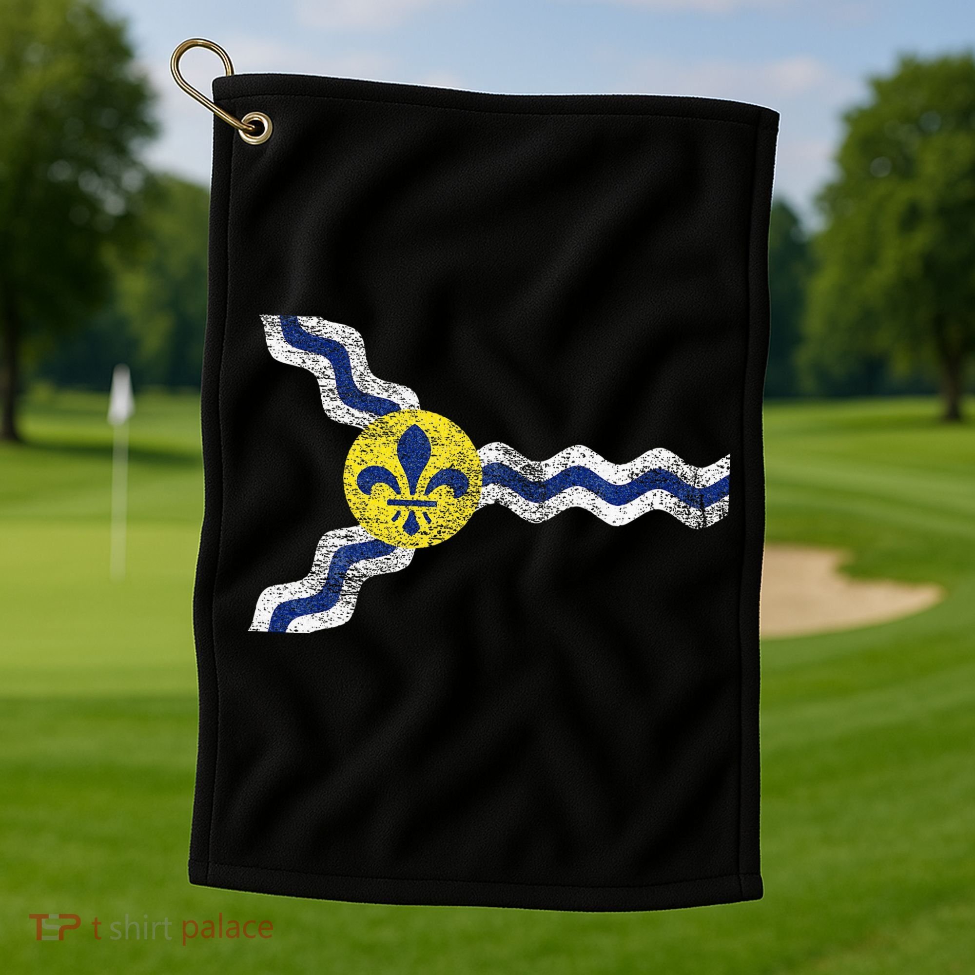 St. Louis Miss Souri Fleur De Lis Flag Golf Towel