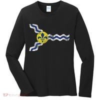 St. Louis Miss Souri Fleur De Lis Flag Women's Long Sleeve Shirt thumb 0