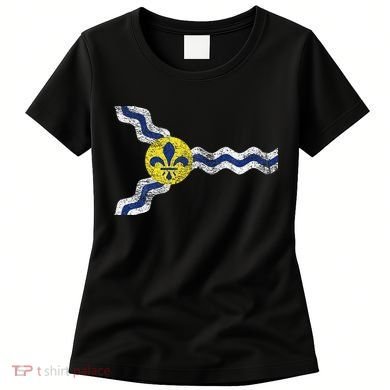 St. Louis Miss Souri Fleur De Lis Flag Women's T-Shirt
