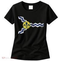 St. Louis Miss Souri Fleur De Lis Flag Women's T-Shirt thumb 0