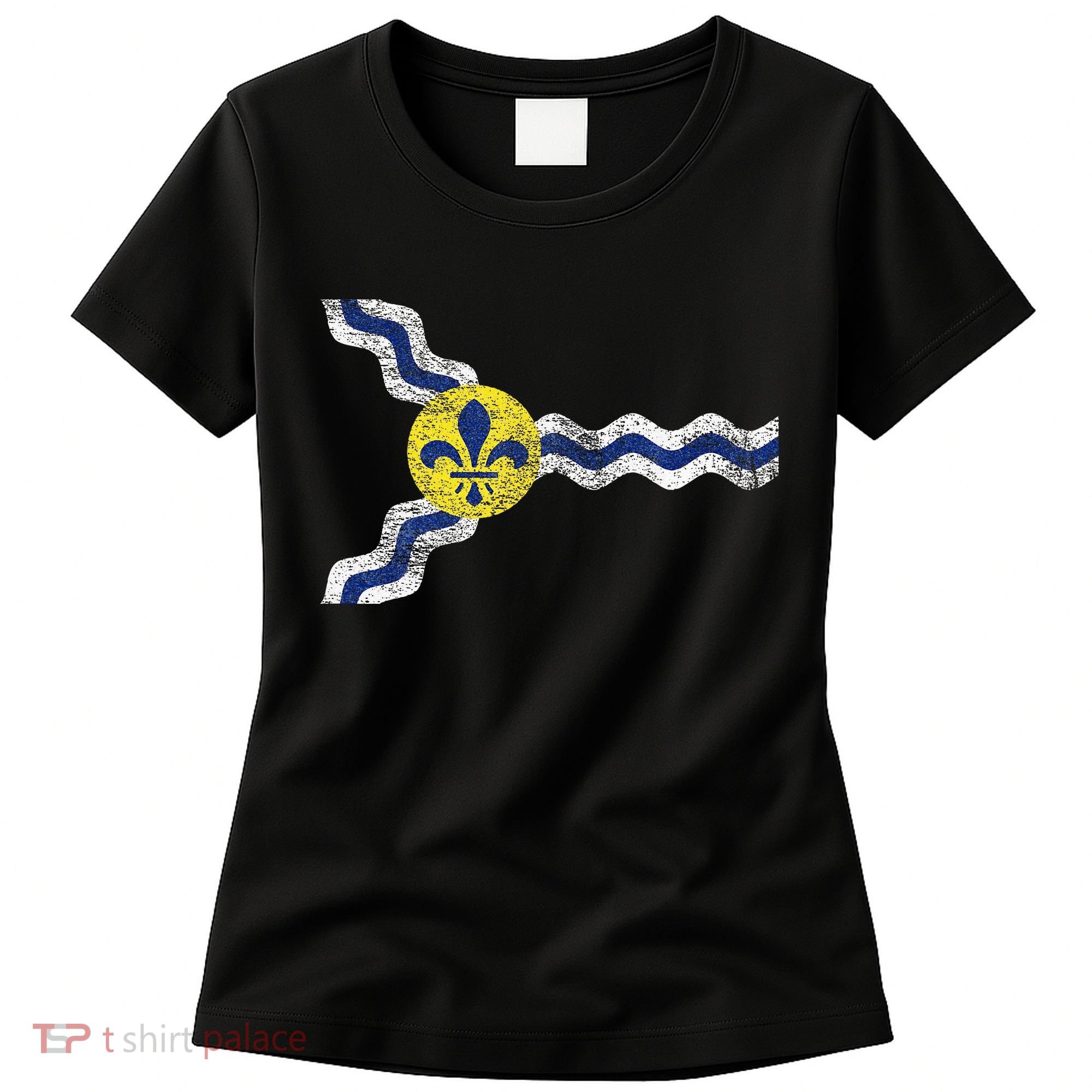 St. Louis Miss Souri Fleur De Lis Flag Women's T-Shirt
