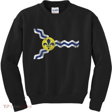 St. Louis Miss Souri Fleur De Lis Flag Kids Sweatshirt