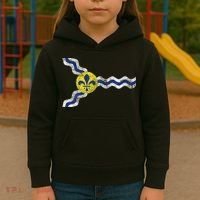 St. Louis Miss Souri Fleur De Lis Flag Kids Hoodie thumb 3
