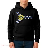 St. Louis Miss Souri Fleur De Lis Flag Kids Hoodie thumb 4