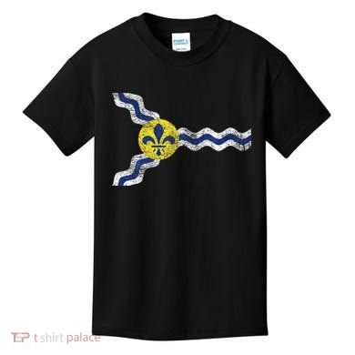 St. Louis Miss Souri Fleur De Lis Flag Kids T-Shirt