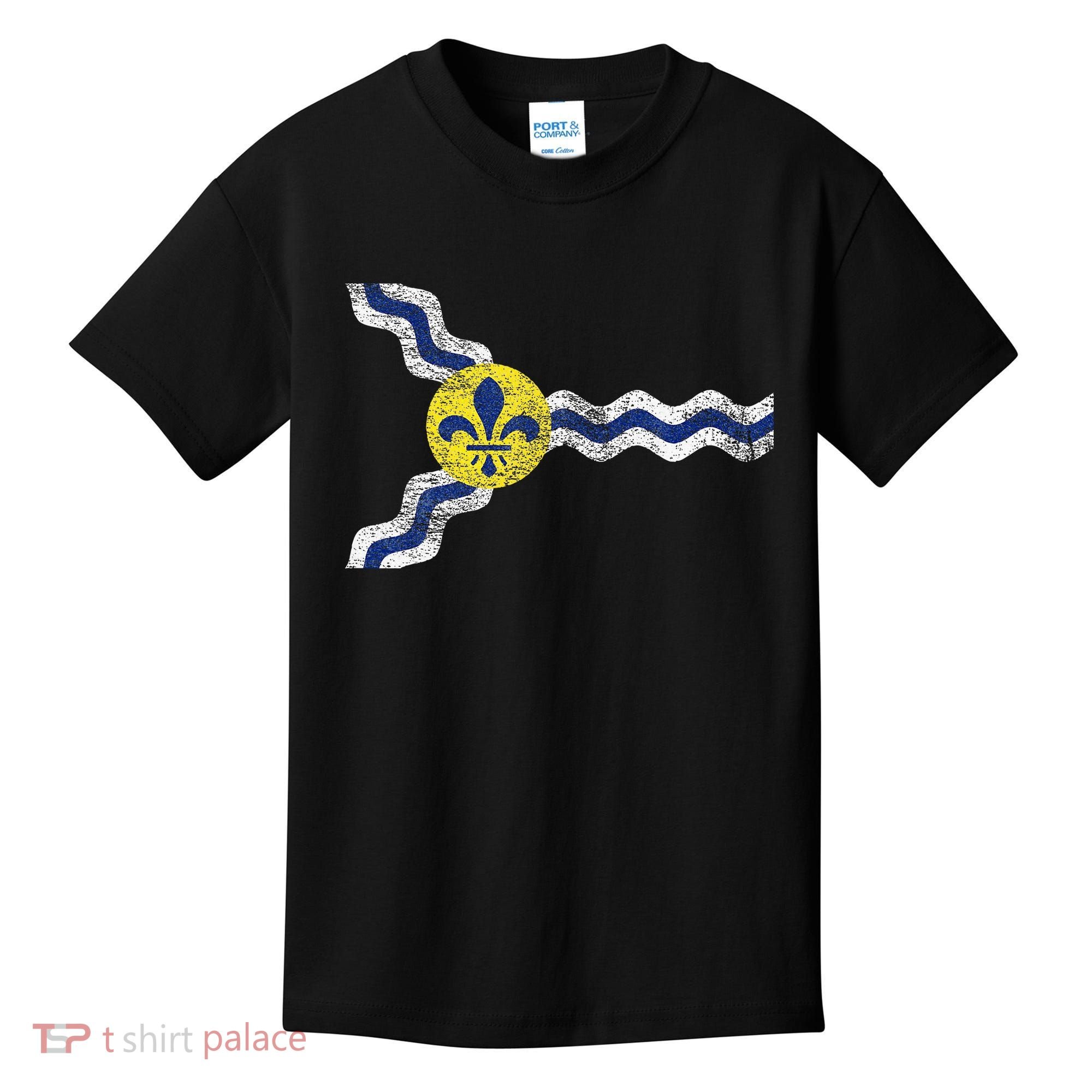St. Louis Miss Souri Fleur De Lis Flag Kids T-Shirt
