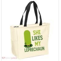 She Likes My Leprechaun Funny St Patricks Day Tote Bag thumb 2