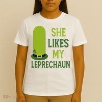She Likes My Leprechaun Funny St Patricks Day T-Shirt thumb 4