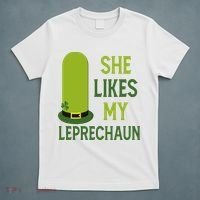 She Likes My Leprechaun Funny St Patricks Day T-Shirt thumb 5