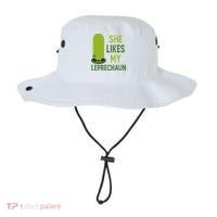 She Likes My Leprechaun Funny St Patricks Day Bucket Hat thumb 0