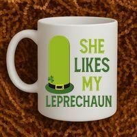 She Likes My Leprechaun Funny St Patricks Day Coffee Mug thumb 2