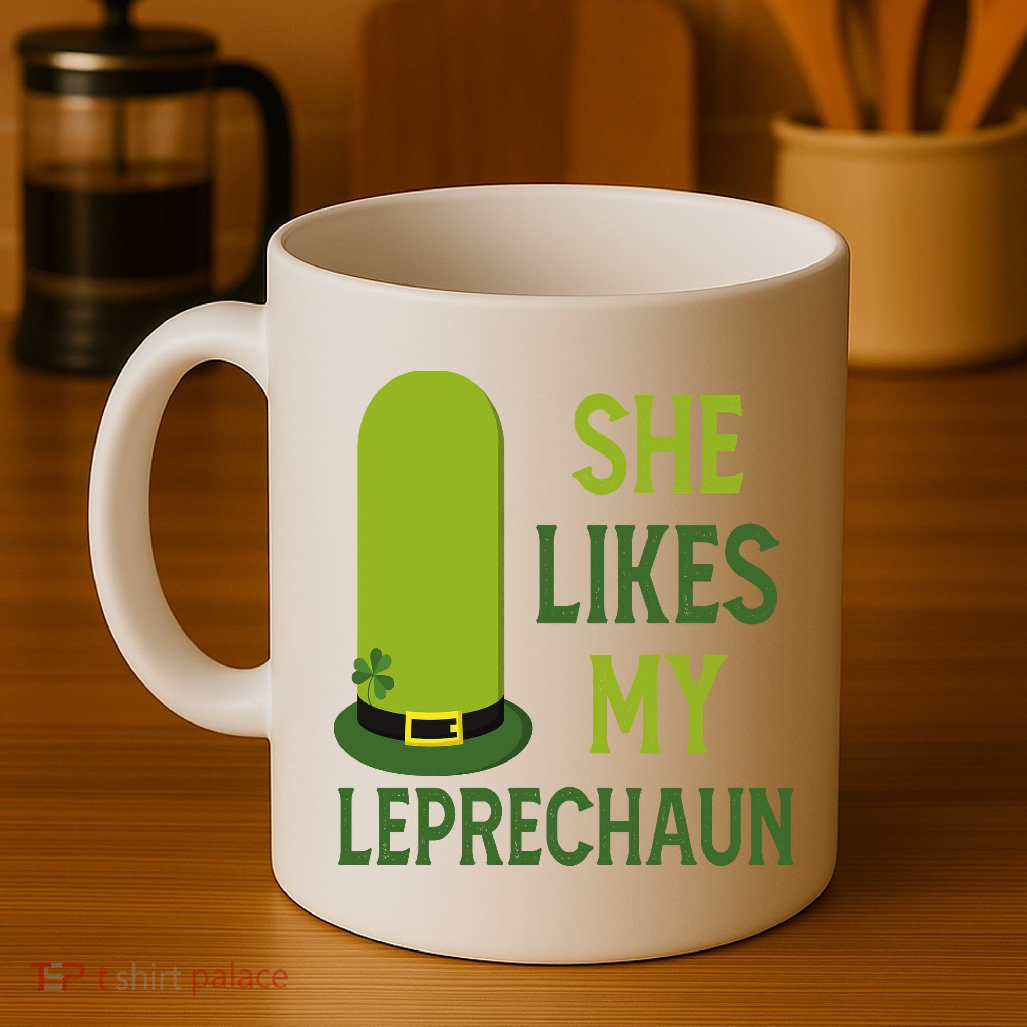 She Likes My Leprechaun Funny St Patricks Day Coffee Mug