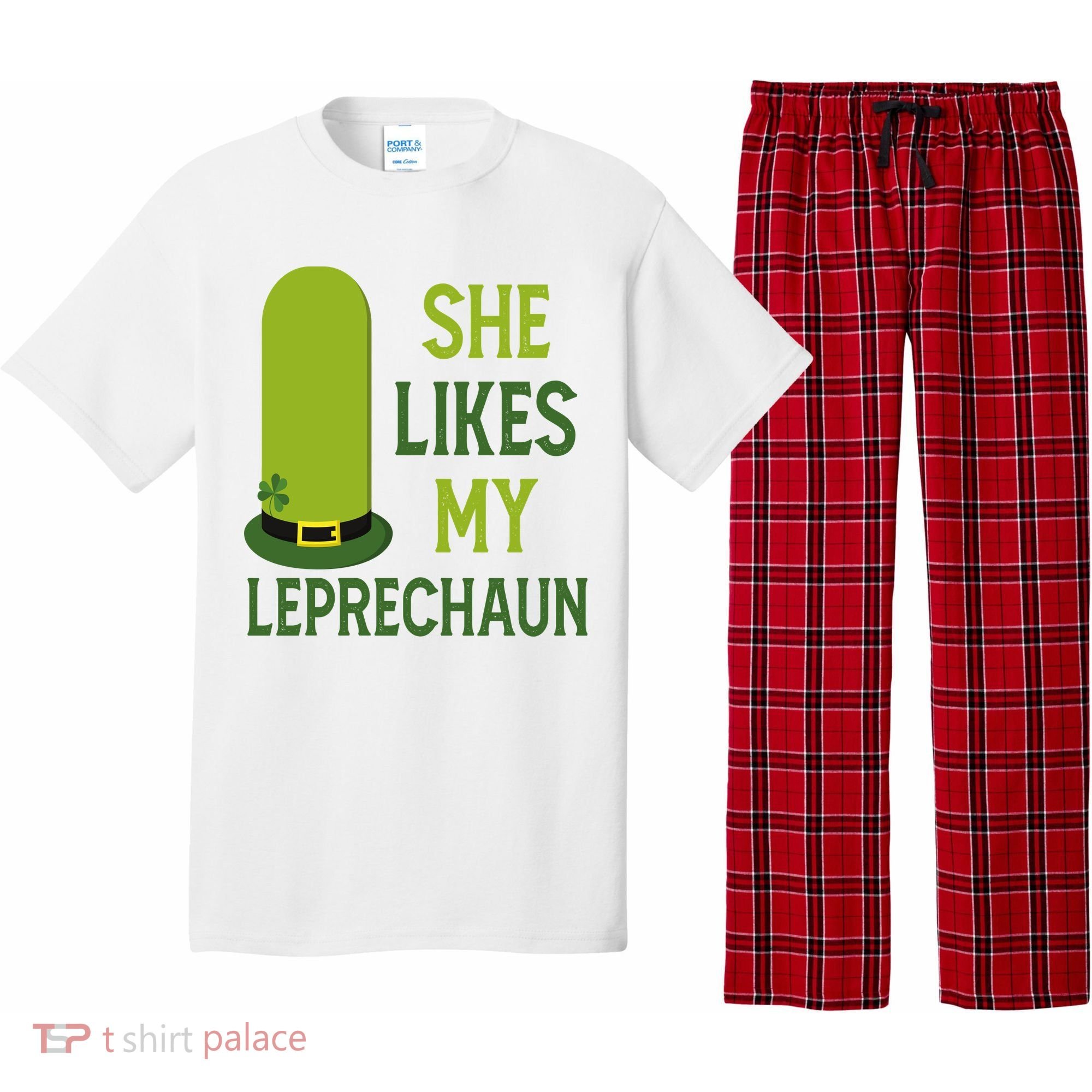 She Likes My Leprechaun Funny St Patricks Day Pajama Set
