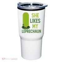 She Likes My Leprechaun Funny St Patricks Day Tumbler thumb 0