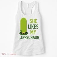 She Likes My Leprechaun Funny St Patricks Day Women's Tank Top thumb 0