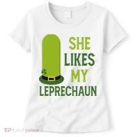 She Likes My Leprechaun Funny St Patricks Day Women's T-Shirt thumb 0
