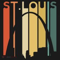 St Louis Missouri Gateway Arch Retro Mississippi River Lou Women's Hoodie thumb 2