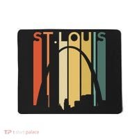 St Louis Missouri Gateway Arch Retro Mississippi River Lou Mousepad thumb 0