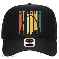 St Louis Missouri Gateway Arch Retro Mississippi River Lou Hat thumb 0