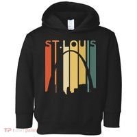 St Louis Missouri Gateway Arch Retro Mississippi River Lou Toddler Hoodie thumb 0