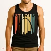 St Louis Missouri Gateway Arch Retro Mississippi River Lou Tank Top thumb 3