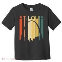 St Louis Missouri Gateway Arch Retro Mississippi River Lou Toddler T-Shirt thumb 0