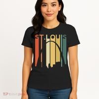 St Louis Missouri Gateway Arch Retro Mississippi River Lou Women's T-Shirt thumb 4