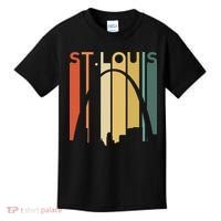 St Louis Missouri Gateway Arch Retro Mississippi River Lou Kids T-Shirt thumb 0