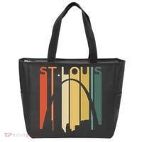 St Louis Missouri Gateway Arch Retro Mississippi River Lou Tote Bag thumb 0