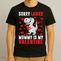 Sorry Ladies Mommy Is My Valentine T-Shirt thumb 3