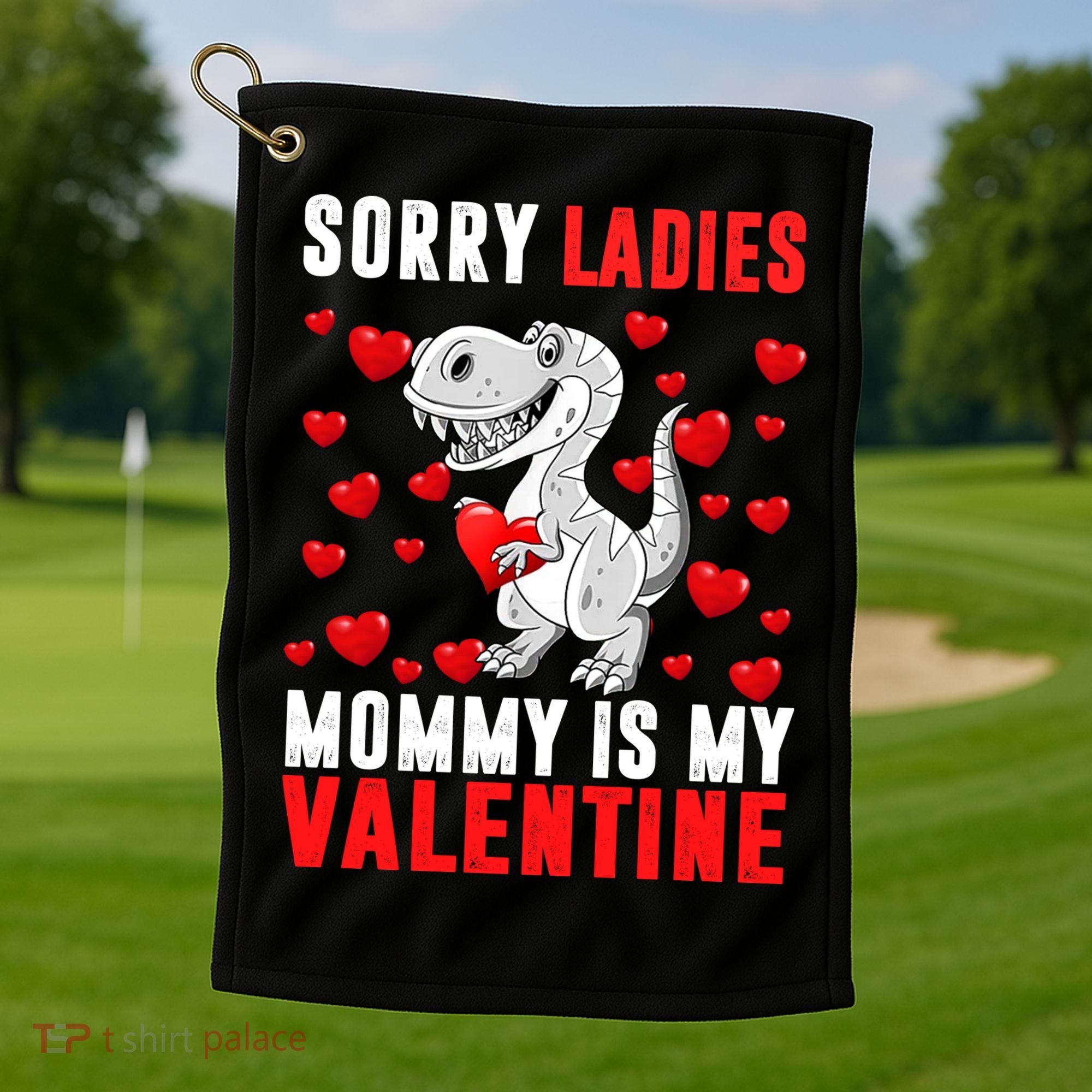 Sorry Ladies Mommy Is My Valentine Golf Towel