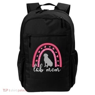 Silver Lab Mom ValentineS Day Labrador Rainbow Cool Gift Backpack