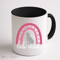 Silver Lab Mom ValentineS Day Labrador Rainbow Cool Gift Coffee Mug thumb 1