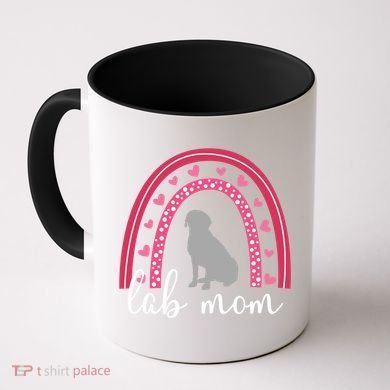 Silver Lab Mom ValentineS Day Labrador Rainbow Cool Gift Coffee Mug