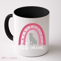 Silver Lab Mom ValentineS Day Labrador Rainbow Cool Gift Coffee Mug thumb 0