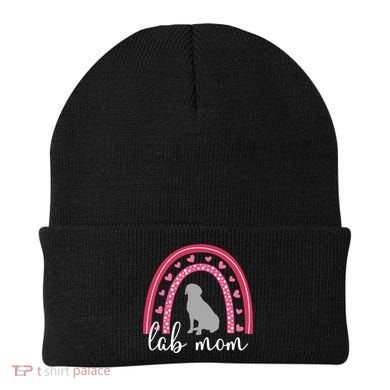 Silver Lab Mom ValentineS Day Labrador Rainbow Cool Gift Beanie