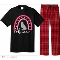 Silver Lab Mom ValentineS Day Labrador Rainbow Cool Gift Pajama Set thumb 0
