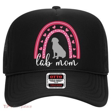 Silver Lab Mom ValentineS Day Labrador Rainbow Cool Gift Hat