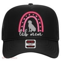 Silver Lab Mom ValentineS Day Labrador Rainbow Cool Gift Hat thumb 0